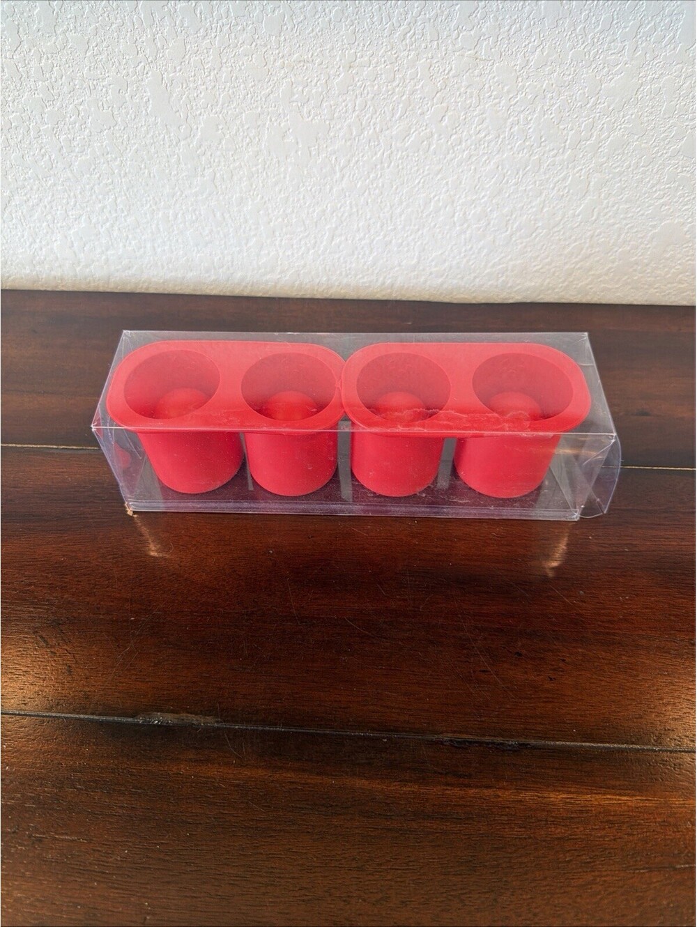 4 JACK DANIELS TENNESSEE FIRE WHISKEY SHOT GLASS ICE MOLDS RED SILICON